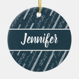 Bassoon Player音楽ギフトカスタムパーソナライズされた セラミックオーナメント