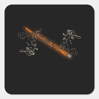 Bassoon Player Gift Music Big Band Jazz Music スクエアシール
