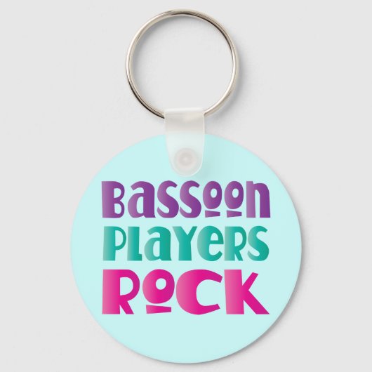 Bassoon Playersカラフル Rock Music Gift キーホルダー (正面)