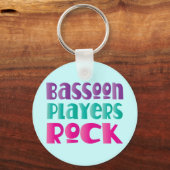 Bassoon Playersカラフル Rock Music Gift キーホルダー (正面)