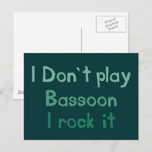 Bassoon Rock Itはがき ポストカード (正面/裏面)