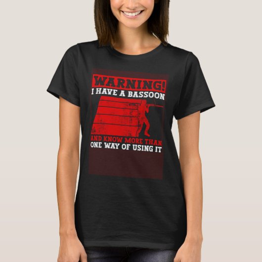 Bassoon Wind Instrument And Woodwind instrument Ba Tシャツ (正面)