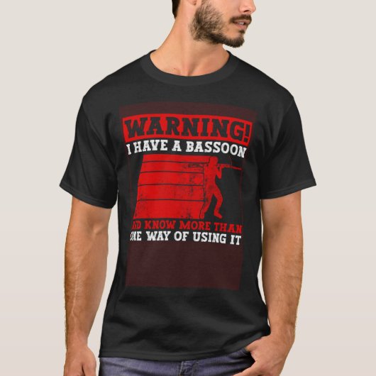 Bassoon Wind Instrument And Woodwind instrument Ba Tシャツ (正面)
