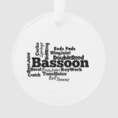 Bassoon Word Cloud オーナメント (正面)