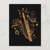 Bassoonistギフト男性ジャズ音楽愛好家ウィメンズバスーン ポストカード (正面)