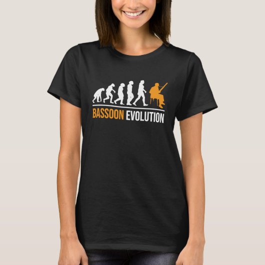 Bassoonist Evolution if Bassoon Tシャツ (正面)