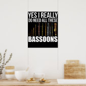 Bassoonist Gift Men Jazz Music Gift Women Bassoon ポスター (キッチン)