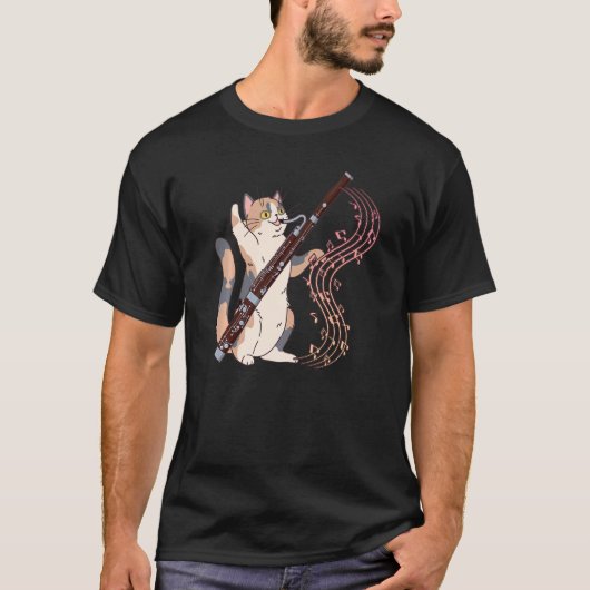 Bassoonist Music Orchestra Cat 遊's Bassoon Tシャツ (正面)