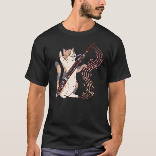 Bassoonist Music Orchestra Cat 遊's Bassoon Tシャツ (正面)