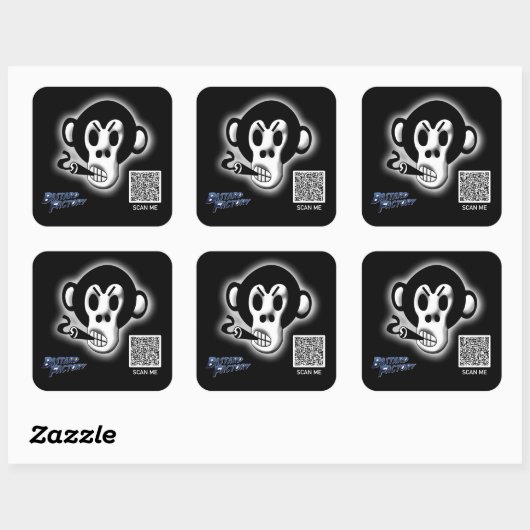 Bastard FactoryロゴQRコードシール スクエアシール (シート)