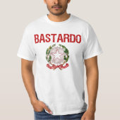 Bastardoのイタリア人の姓 Tシャツ (正面)