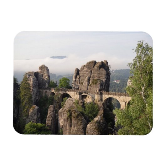 Bastei Bridge In Germany長方形マグネット マグネット (横)
