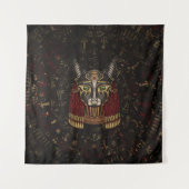 Bastetのエジプト人の女神 タペストリー (正面)