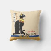 BastetまたはBast。古代エジプトの女神 クッション (裏面)