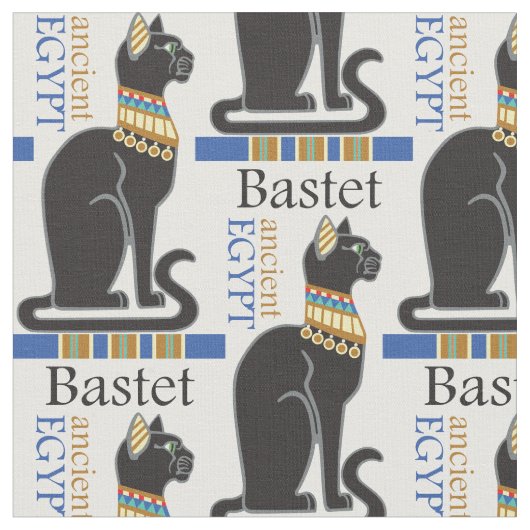 BastetまたはBast。古代エジプトの女神 ファブリック (クローズアップ)