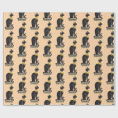 BastetまたはBast。古代エジプトの女神 ラッピングペーパー (フラット)