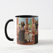 Bastetエジプトの靭皮繊維の女神猫の芸術のマグの寺院 マグカップ (左)