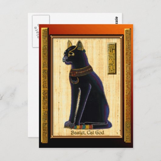BASTET ～エジプト猫ゴッド・ヒストリックアート ポストカード (正面/裏面)