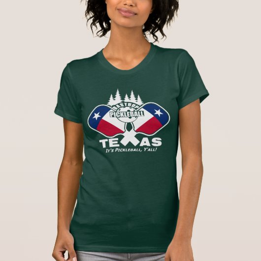 Bastrop Pickleball、テキサス州（ダークシャツ） Tシャツ (正面)