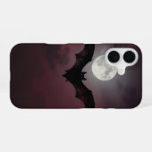 Bat Across the Moon Dark Gothic Case iPhone 16ケース (裏面横)