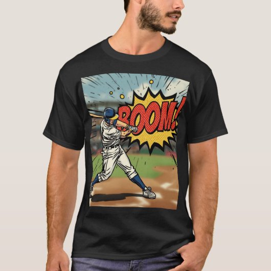 Bat Ball Boom T20 Cricket Graphic Tee Tシャツ (正面)