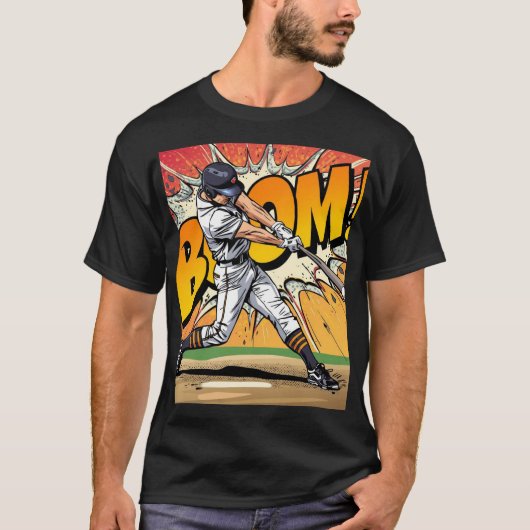Bat Ball Boom T20 Cricket Graphic Tee Tシャツ (正面)