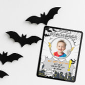 Bat Black and Gray Comic Birthday 招待状