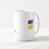 Bat Cat | Funny Halloween Pet Design コーヒーマグカップ (正面右)