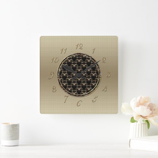 Bat Chinese Symbol スクエア壁時計 (ホーム)