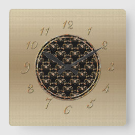 Bat Chinese Symbol スクエア壁時計