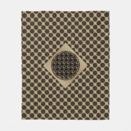 Bat Chinese Symbol Fleece Blanket フリースブランケット