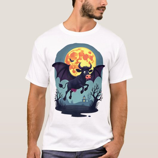 Bat Cow at Midnight Tシャツ (正面)