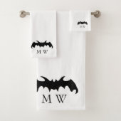 Bat Design Monogrammed バスタオルセット (インサイチュ)