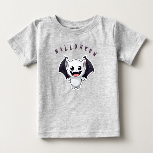 Bat d'Halloween mignonne ベビーTシャツ (正面)
