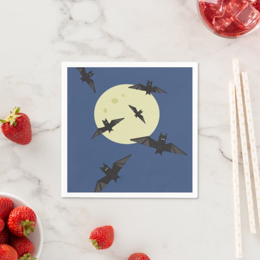 Bat flying in the moon スタンダードカクテルナプキン (インサイチュ)