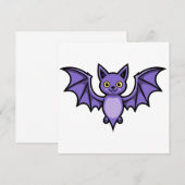 Bat - Halloween creature 招待状 (正面/裏面)