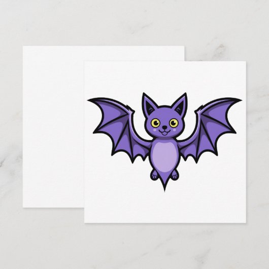 Bat - Halloween creature 招待状 (正面/裏面)