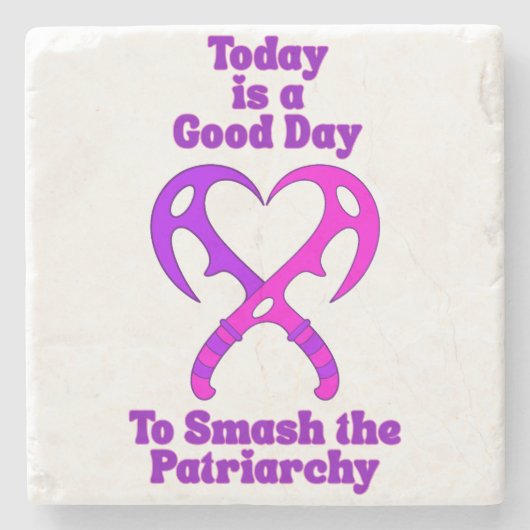 Bat’leth Heart - Smash the Patriarchy ストーンコースター (正面)
