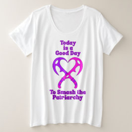 Bat’leth Heart - Smash the Patriarchy プラスサイズTシャツ