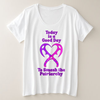 Bat’leth Heart - Smash the Patriarchy プラスサイズTシャツ
