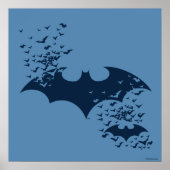 Bat Logo Bursting Into Bats ポスター (正面)
