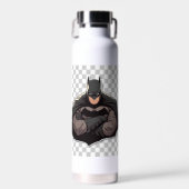 Bat man on white bottle  ウォーターボトル (正面)