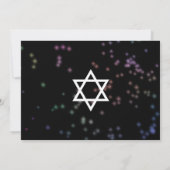 Bat Mitzvah Hot Pin  Neon Themed サンキューカード (裏面)