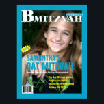 Bat Mitzvah Magazine Poster Teal ポスター<br><div class="desc">She’s a star. Give her the cover of the magazine and make her Bat Mitzvah an event to remember. This poster sets the tone for the party. It’s great as a decoration on its own, hung around the room. Smaller versions make great keepsakes and party favors. This is perfect for...</div>