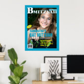 Bat Mitzvah Magazine Poster Teal ポスター (ホームオフィス)