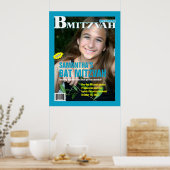 Bat Mitzvah Magazine Poster Teal ポスター (キッチン)