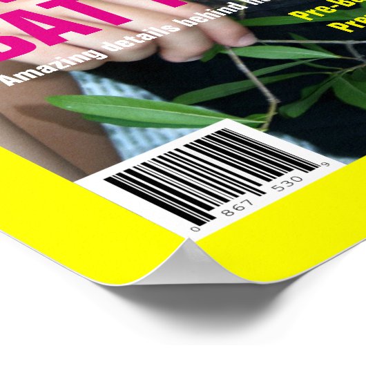 Bat Mitzvah Magazine Poster Yellow Pink ポスター (角)