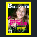 Bat Mitzvah Magazine Poster Yellow Pink ポスター<br><div class="desc">She’s a star. Give her the cover of the magazine and make her Bat Mitzvah an event to remember. This poster sets the tone for the party. It’s great as a decoration on its own, hung around the room. Smaller versions make great keepsakes and party favors. This is perfect for...</div>