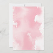 BAT MITZVAH modern hand lettered pink watercolor 招待状 (裏面)
