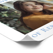 Bat Mitzvah Photo Blue Star of David Party ポスター (角)